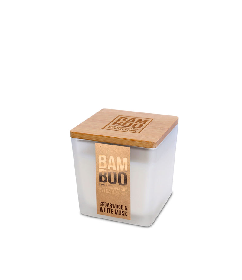 Crackling Wick Bamboo & Cedarwood Soy Candle - 20 Hours of Eco-Friendly Bliss!