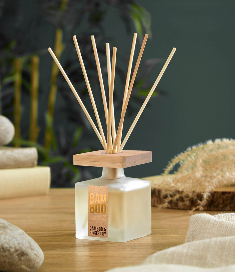 Essential Oils Bamboo & Ginger Lily Diffuser - Lasts 12 Weeks, 70ml