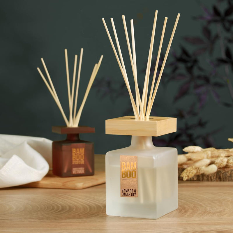 Bamboo & Ginger Lily 140ml Diffuser - Elegant Aroma for 16 Weeks of Bliss