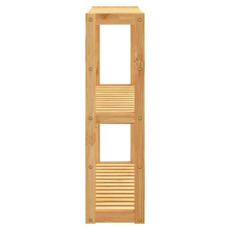 vidaXL Bamboo 3-Tier Wall-Mounted Bathroom Shelf - Stylish & Space-Saving Storage