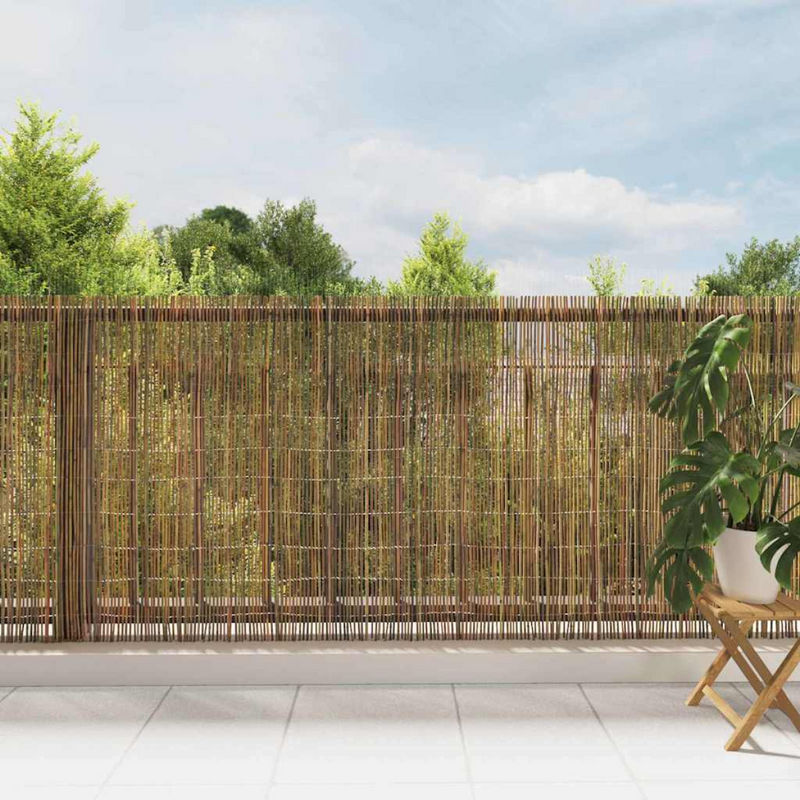 vidaXL Brown Bamboo Fence - 300x125 cm Natural Privacy Solution