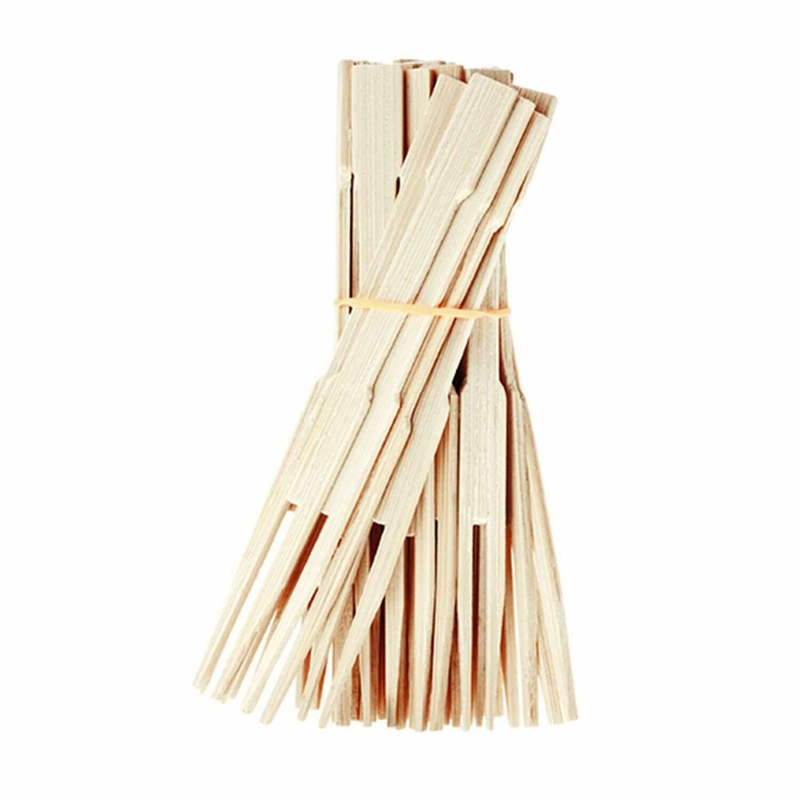 Eco-Friendly Bamboo Skewer Forks - 50 Pack for Kids & Party Treats!