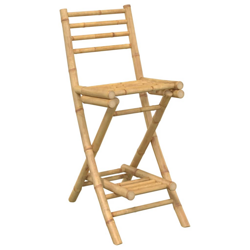 vidaXL Foldable Bamboo 3-Piece Outdoor Bar Set – Stylish & Space-Saving!