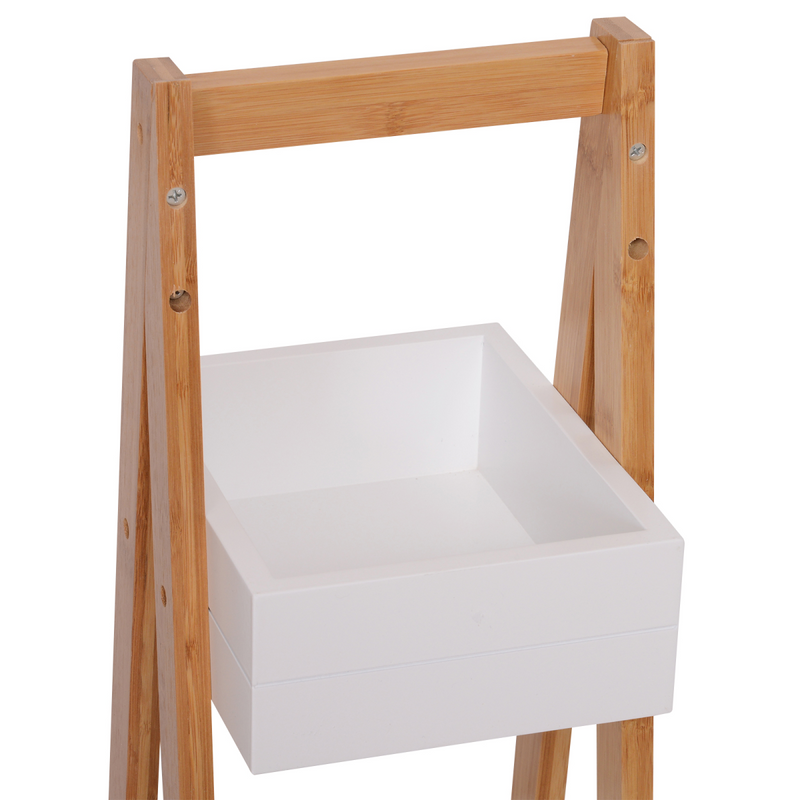 Elegant 3-Tier Bamboo A-Shape Rack for Stylish Bathroom & Home Storage