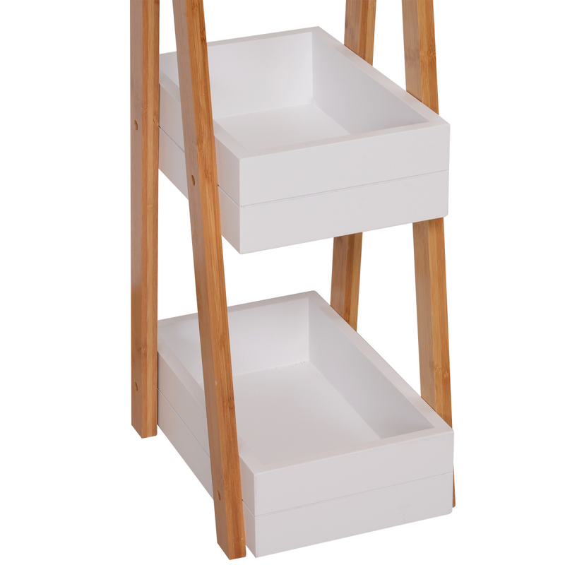 Elegant 3-Tier Bamboo A-Shape Rack for Stylish Bathroom & Home Storage