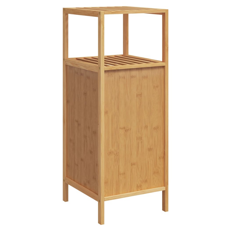 vidaXL Bamboo Bathroom Cabinet with Open Shelf - Stylish & Functional Storage