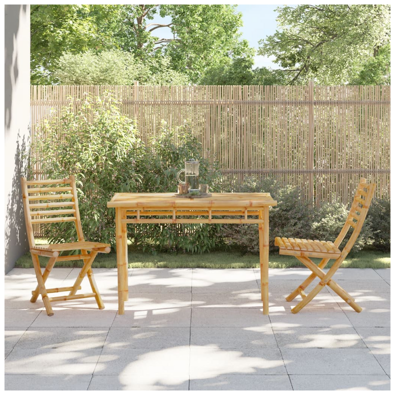 Elegantly Crafted Bamboo Garden Dining Table – 110x55x75 cm
