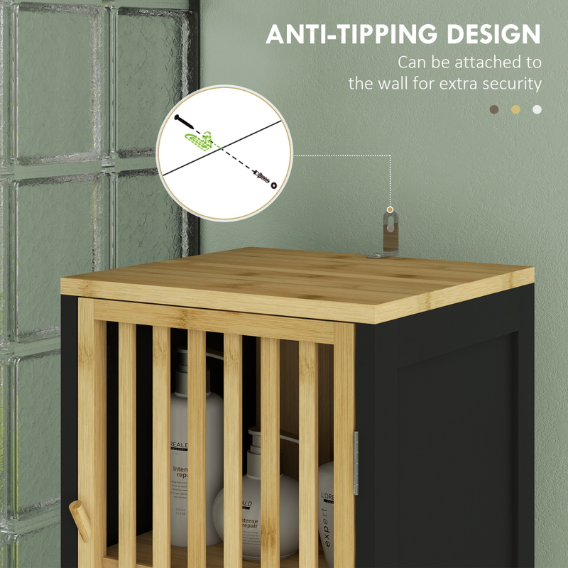 Stylish Bamboo Bathroom Cabinet with Adjustable Shelves for Ultimate Storage