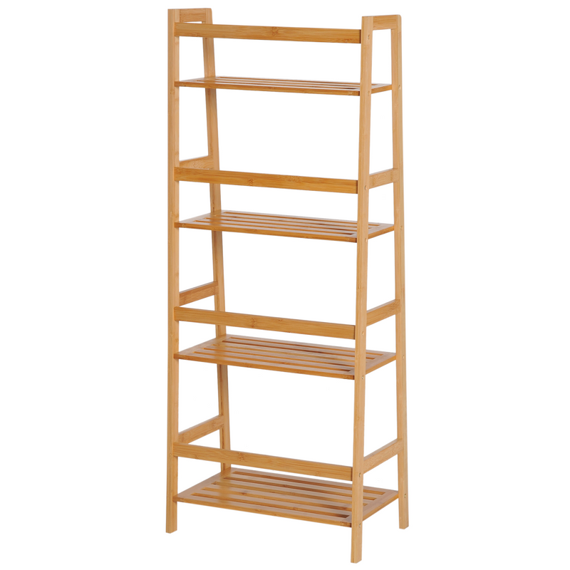 Eco-Chic 4-Tier Bamboo Bookshelf: Stylish Storage for Any Room!