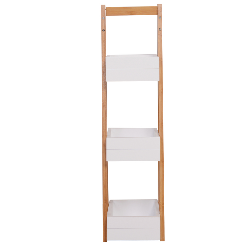 Elegant 3-Tier Bamboo A-Shape Rack for Stylish Bathroom & Home Storage