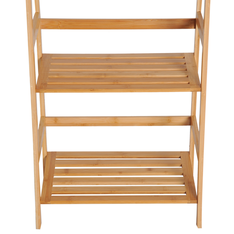 Eco-Chic 4-Tier Bamboo Bookshelf: Stylish Storage for Any Room!
