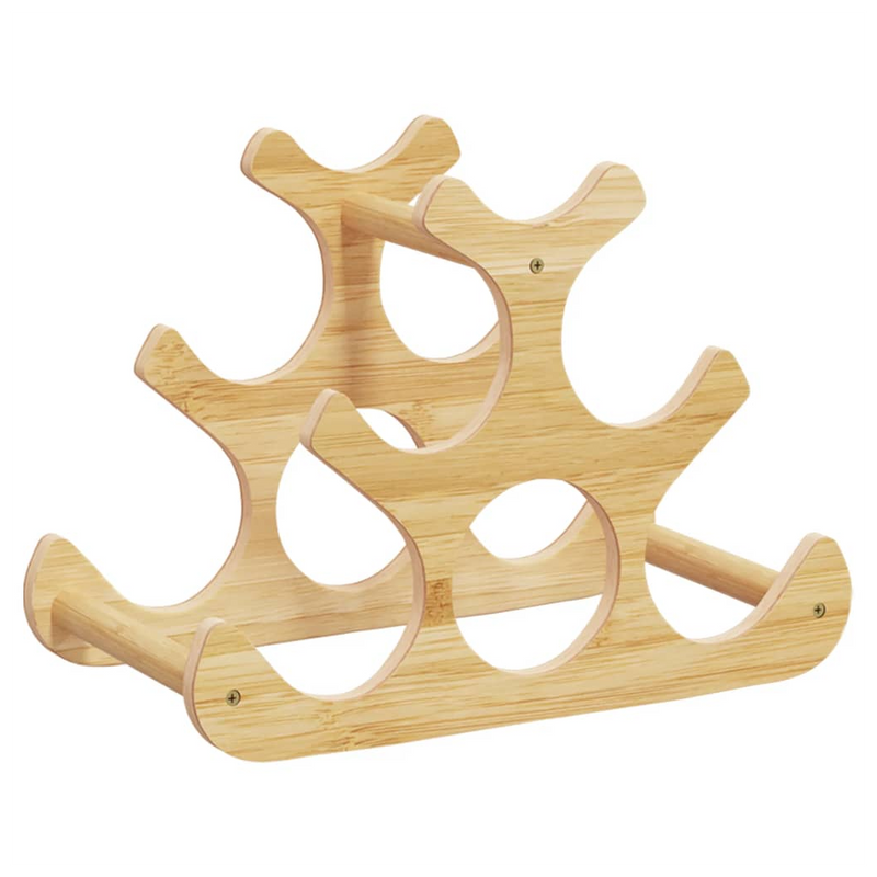 Elegant Bamboo Wine Rack for 6 Bottles – Stylish & Space-Saving Design