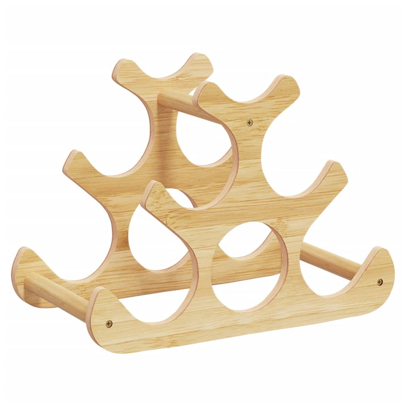 Elegant Bamboo Wine Rack for 6 Bottles – Stylish & Space-Saving Design