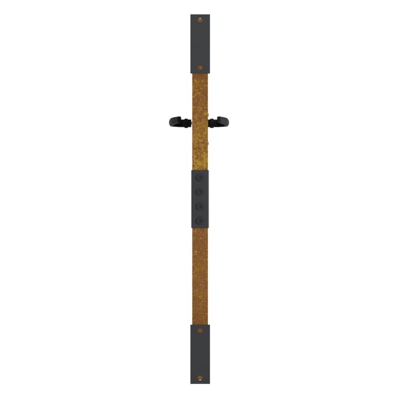 Rusty Corten Steel Garden Gate - Stylish Bamboo Design, 85x100 cm