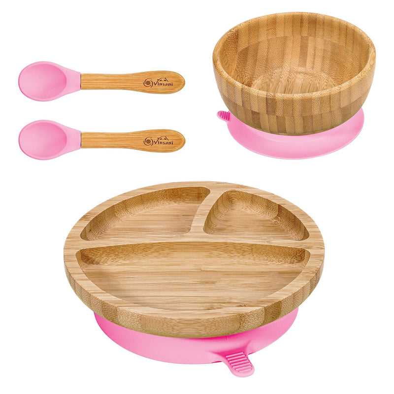 Bamboo Suction Bowl Set: All-Natural, Non-Slip, Easy-Clean & Safe for Kids - Bamboo Craze