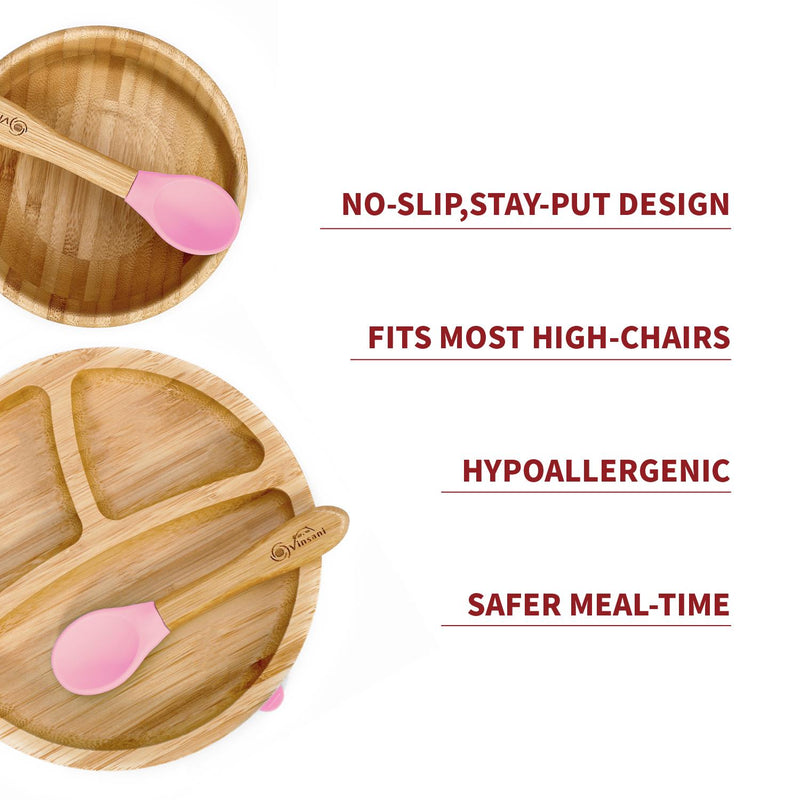 Bamboo Suction Bowl Set: All-Natural, Non-Slip, Easy-Clean & Safe for Kids - Bamboo Craze