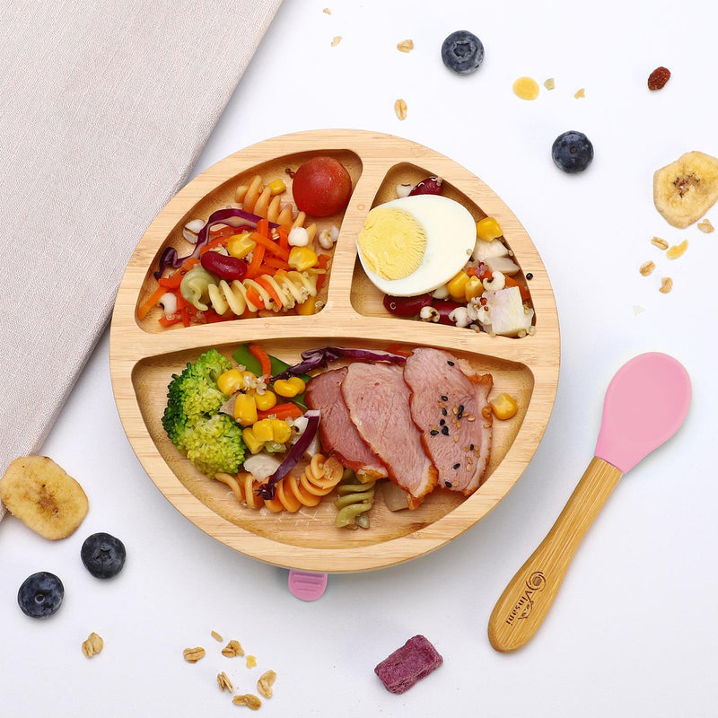 Bamboo Suction Bowl Set: All-Natural, Non-Slip, Easy-Clean & Safe for Kids - Bamboo Craze