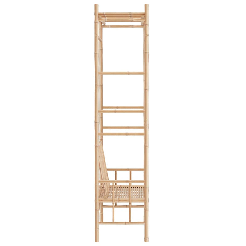 Elegant Bamboo Garden Bench with Pergola - Stylish Outdoor Relaxation