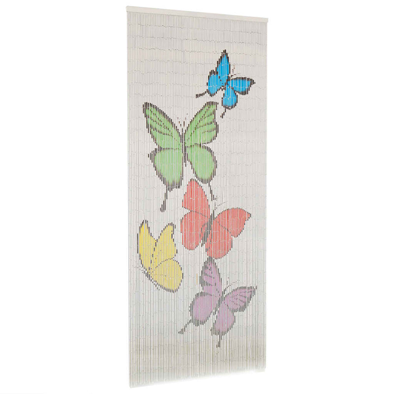 vidaXL Multicolour Bamboo Insect Door Curtain 90x200 cm - Elegant & Quiet