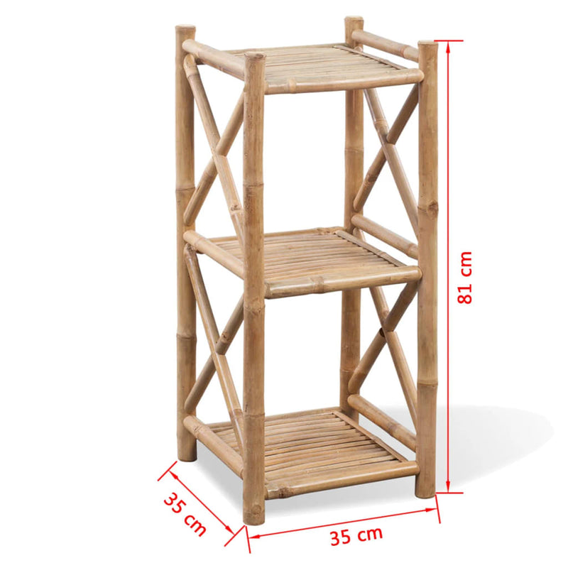 Elegant 3-Tier Bamboo Shelf - Eco-Friendly Storage Solution