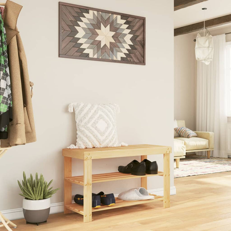 vidaXL Bamboo 3-Tier Shoe Rack - Stylish & Sturdy Storage Solution