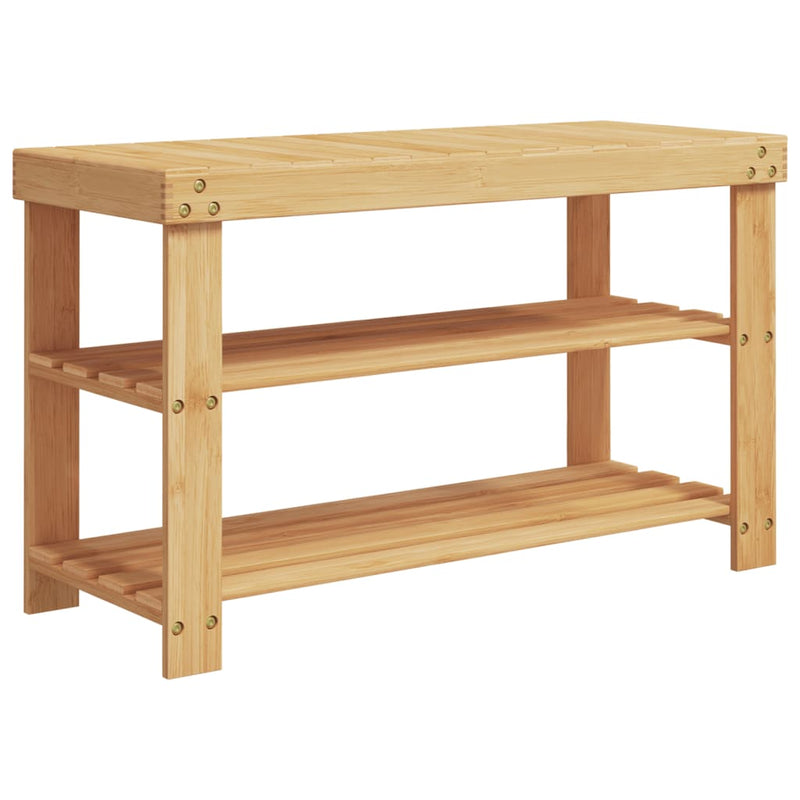 vidaXL Bamboo 3-Tier Shoe Rack - Stylish & Sturdy Storage Solution