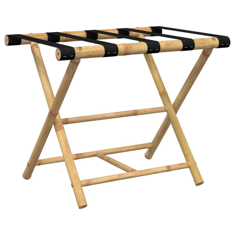 vidaXL Bamboo Folding Luggage Rack - Elegant & Space-Saving Design