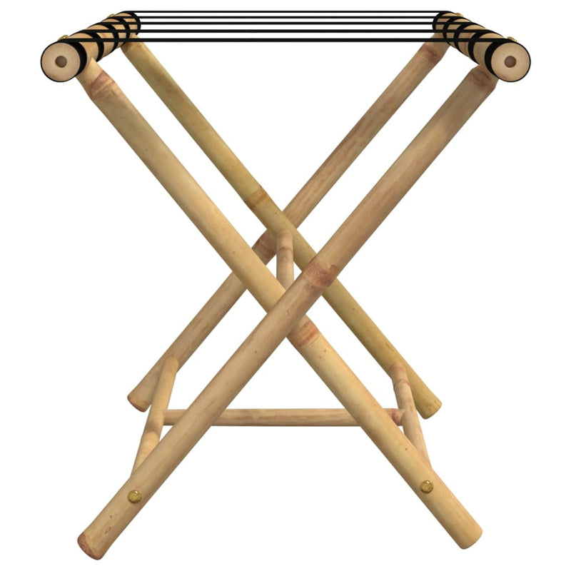 vidaXL Bamboo Folding Luggage Rack - Elegant & Space-Saving Design