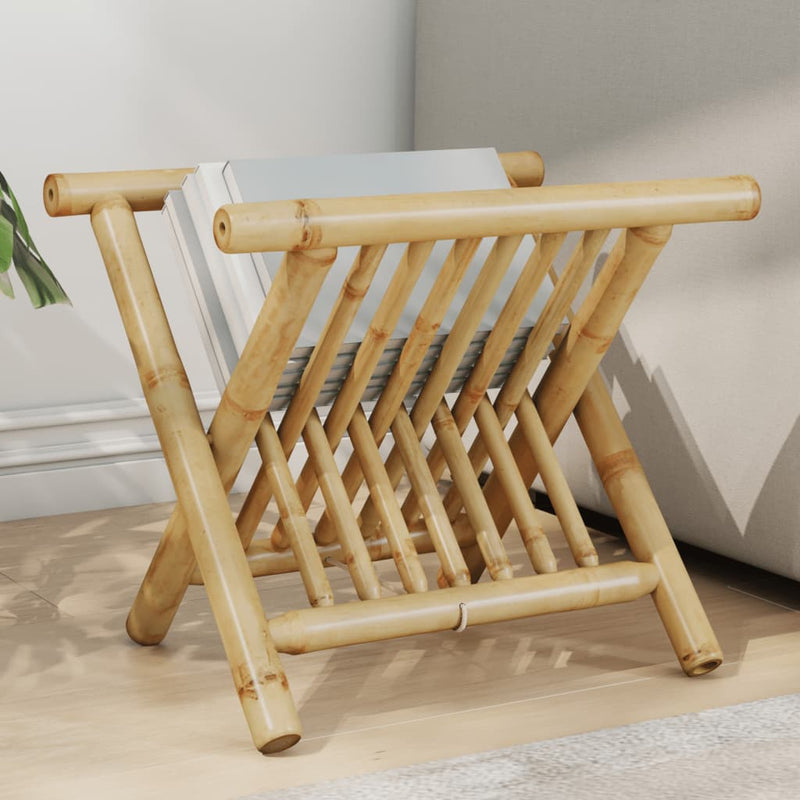 Bamboo Magazine Rack - Stylish, Natural Finish, Space-Saving Design