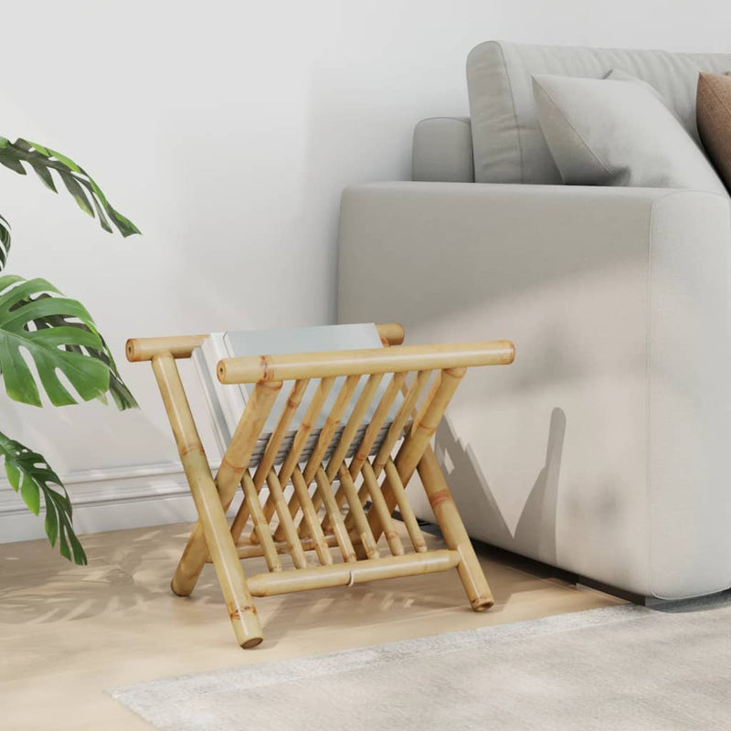 Bamboo Magazine Rack - Stylish, Natural Finish, Space-Saving Design