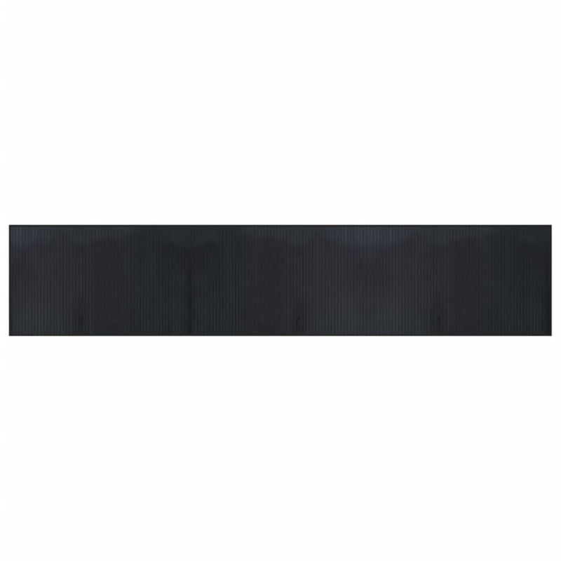 vidaXL Elegant Black Bamboo Rectangular Rug - 60x300 cm for Chic Spaces