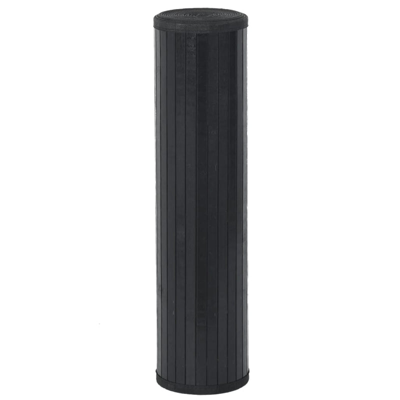 vidaXL Elegant Black Bamboo Rectangular Rug - 60x300 cm for Chic Spaces