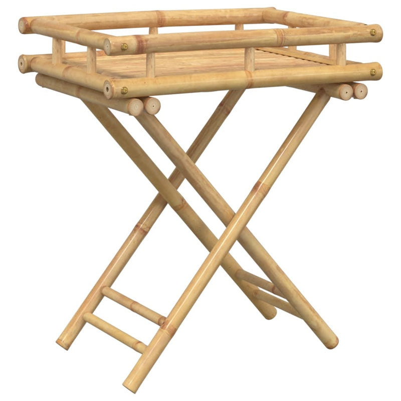 vidaXL Bamboo Folding Tray Table - Stylish & Versatile Collapsible Design