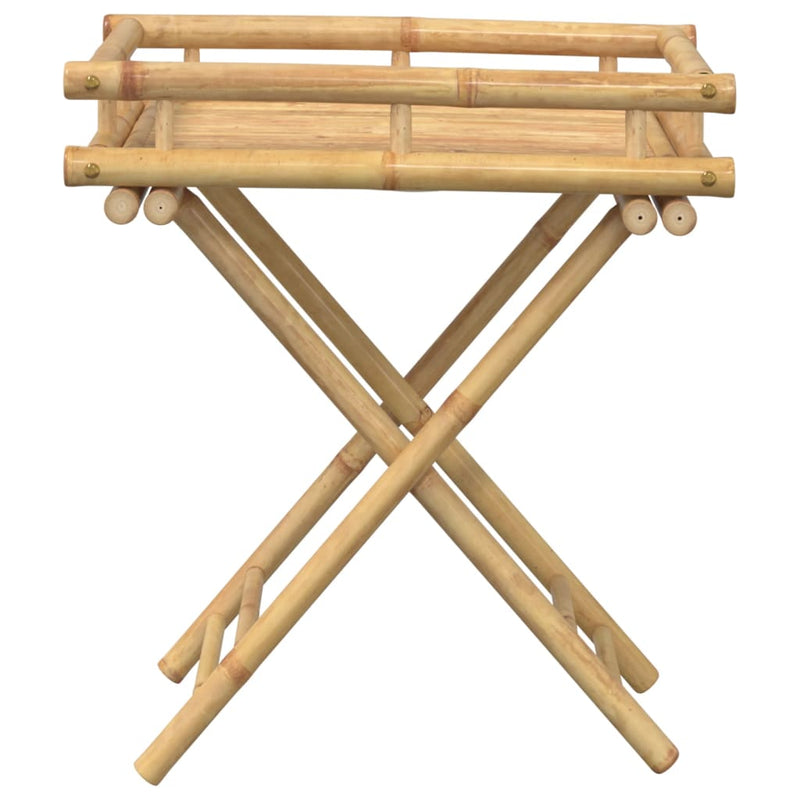 vidaXL Bamboo Folding Tray Table - Stylish & Versatile Collapsible Design