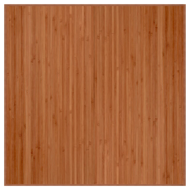 vidaXL Bamboo Square Rug - Elegant Brown 100x100 cm for Your Stylish Space
