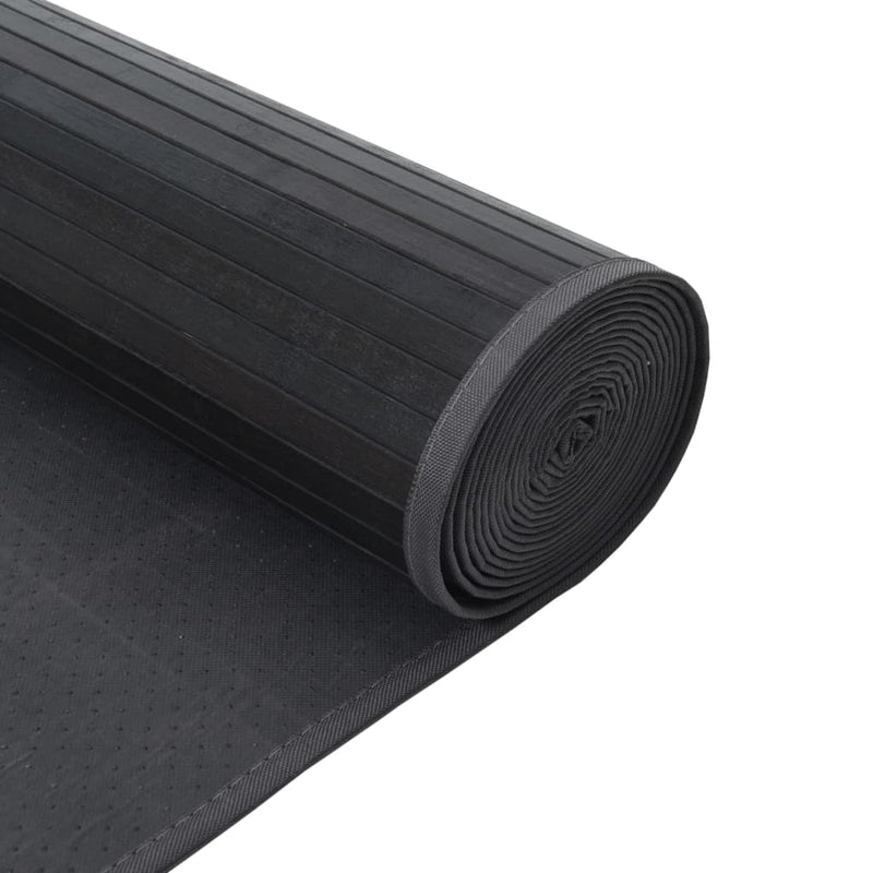 vidaXL Rectangular Grey Bamboo Rug - Chic 70x100 cm Home Accent