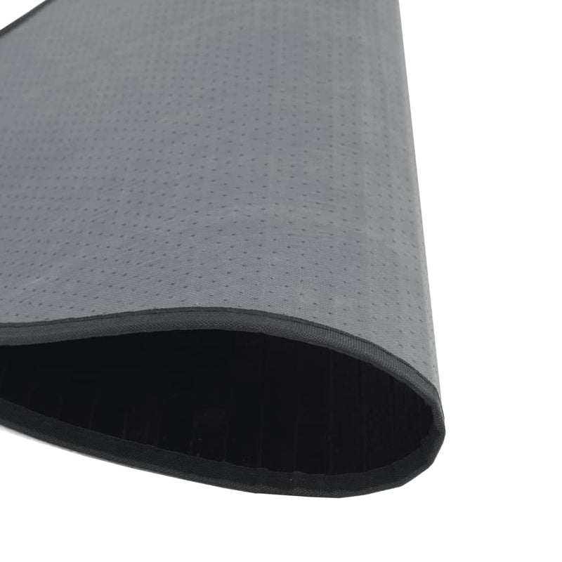 vidaXL 100cm Round Black Bamboo Rug - Eco-Friendly Elegance for Your Space