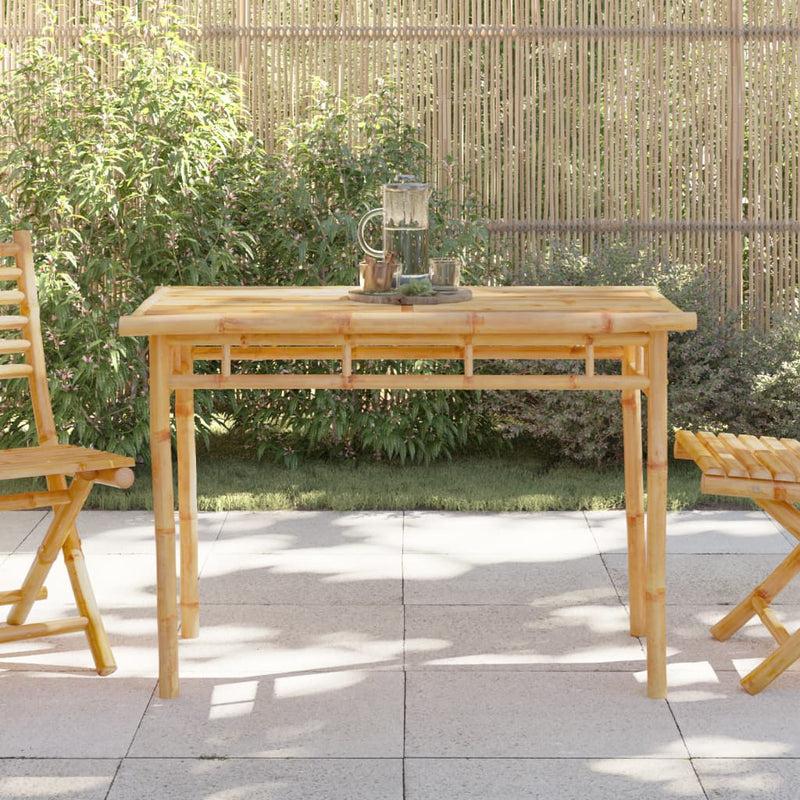 Elegantly Crafted Bamboo Garden Dining Table – 110x55x75 cm
