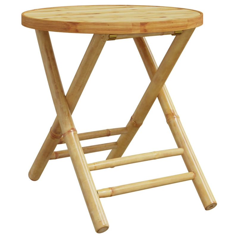 vidaXL Elegant 3-Piece Bamboo Bistro Set - Stylish & Space-Saving Design