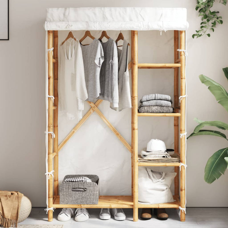vidaXL Elegant Bamboo Wardrobe - Stylish Storage Solution (110x45x170 cm)