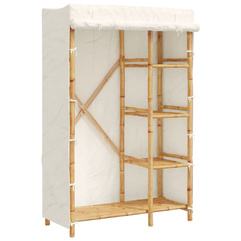 vidaXL Elegant Bamboo Wardrobe - Stylish Storage Solution (110x45x170 cm)