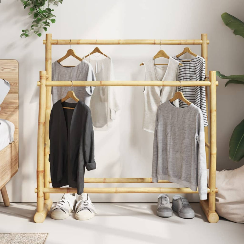 Stylish Bamboo Clothes Rack - Space-Saving Elegance for Your Home