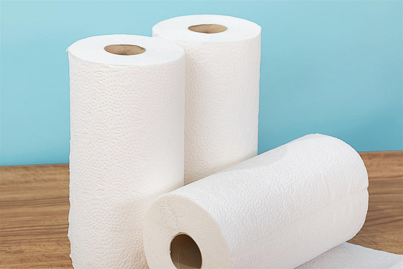 Vinsani Eco-Friendly Bamboo Kitchen Rolls - 12 Pack, Super Absorbent & Durable