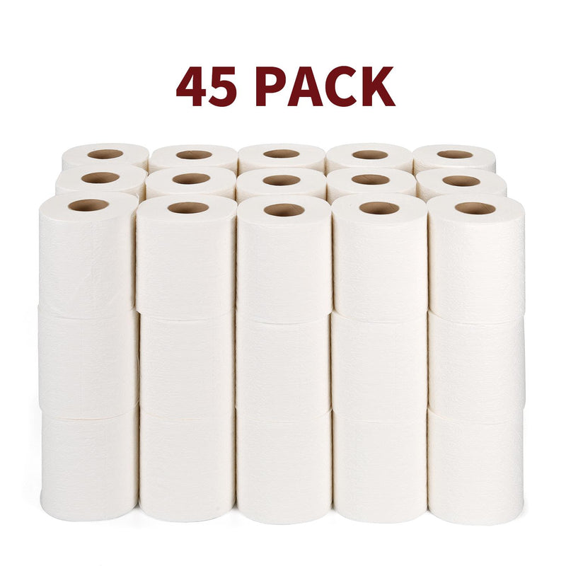 VINSANI Eco-Friendly Bamboo Toilet Rolls - 45 Sustainable & Comfortable Sheets