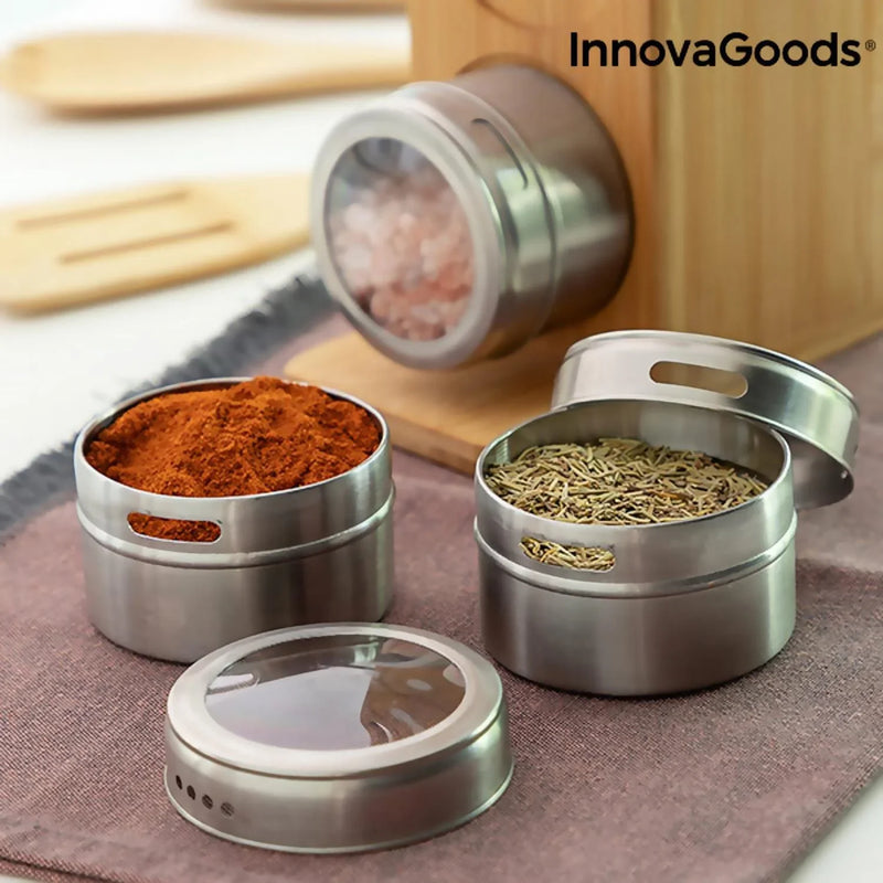 Bamsa 7-Piece Magnetic Spice Rack & Bamboo Utensil Set for Effortless Cooking - Bamboo Craze