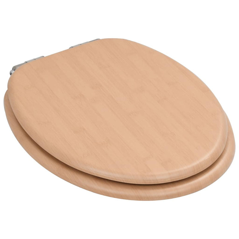 Elegant Bamboo Soft Close Toilet Seat - Universal Fit & Durable Design