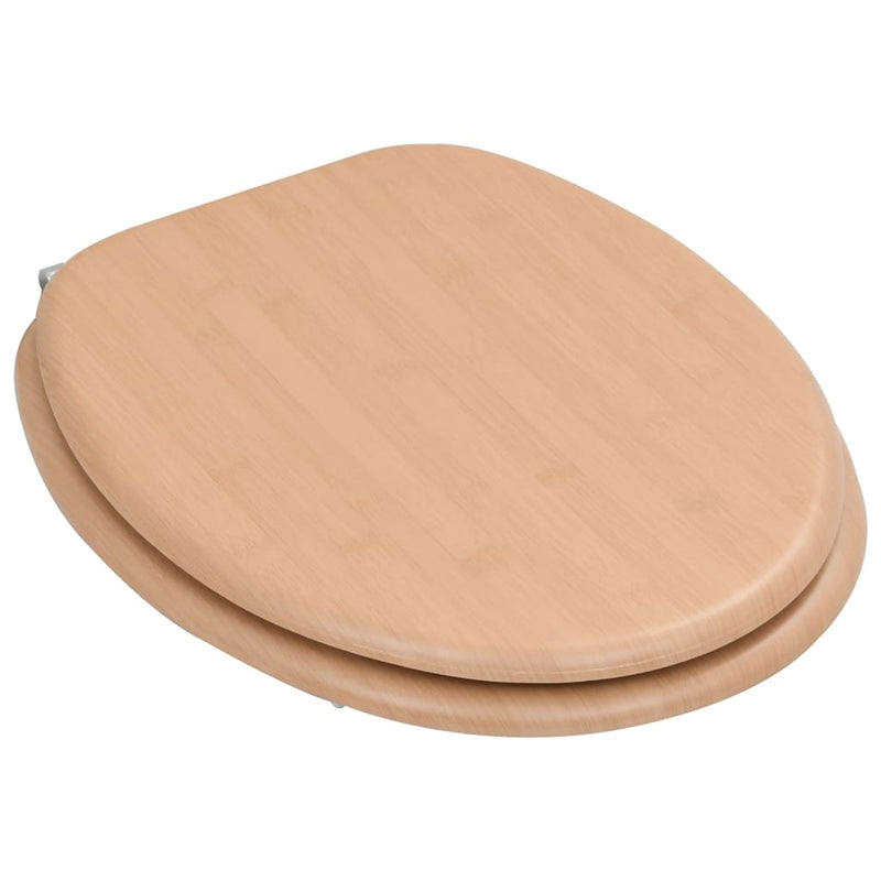 vidaXL Bamboo Dual Toilet Seats - Elegant Design, Universal Fit, 2-Pack