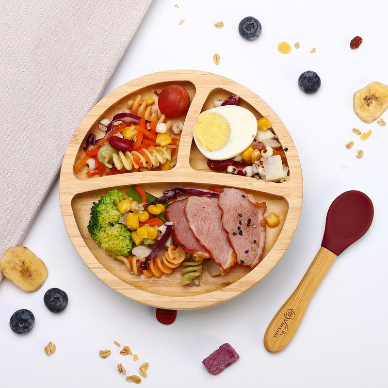 Bamboo Suction Bowl Set: All-Natural, Non-Slip, Easy-Clean & Safe for Kids - Bamboo Craze