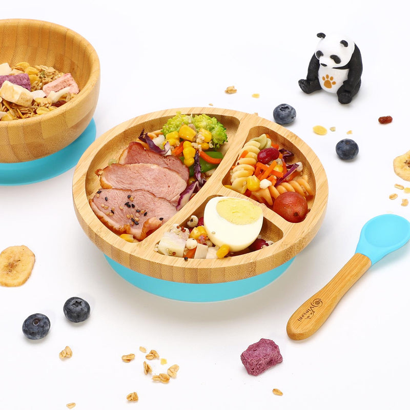 Bamboo Suction Bowl Set: All-Natural, Non-Slip, Easy-Clean & Safe for Kids - Bamboo Craze