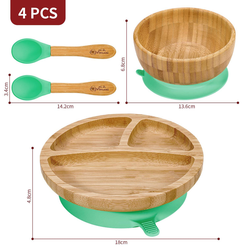 Bamboo Suction Bowl Set: All-Natural, Non-Slip, Easy-Clean & Safe for Kids - Bamboo Craze
